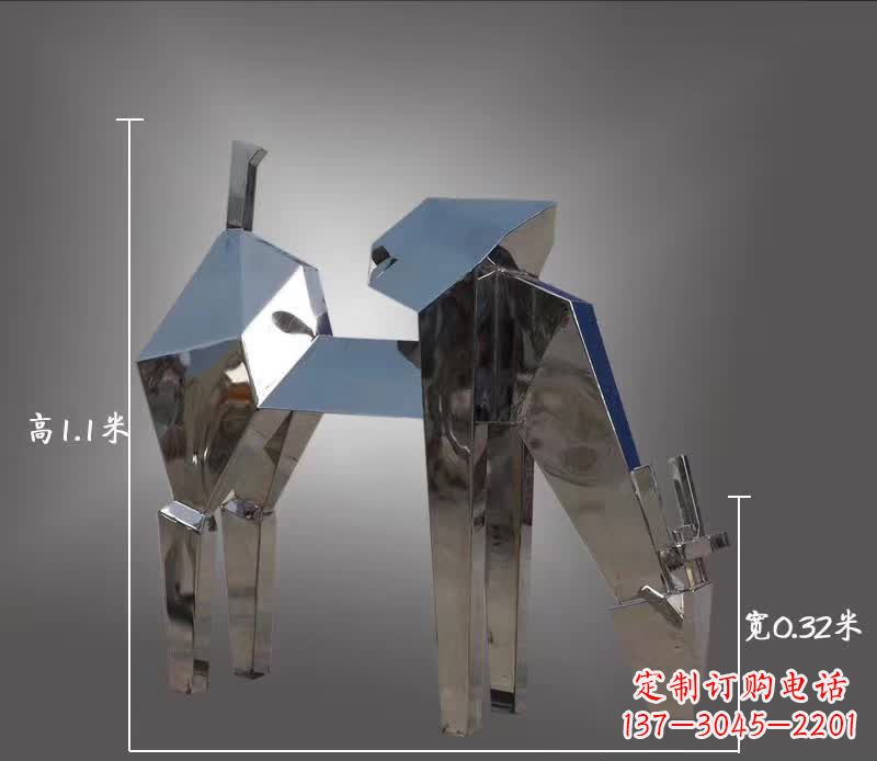 南京不锈钢动物雕塑——鹿
