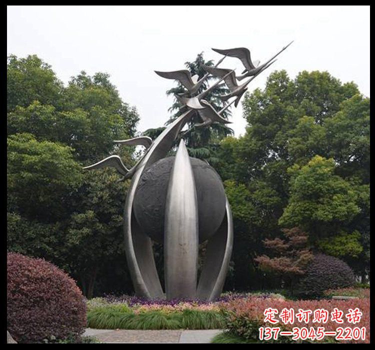 南京不锈钢天鹅雕塑