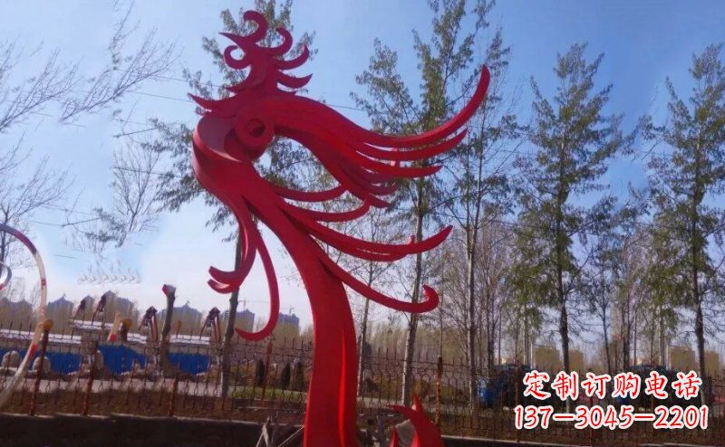 南京不锈钢凤凰雕塑——象征着美丽与力量