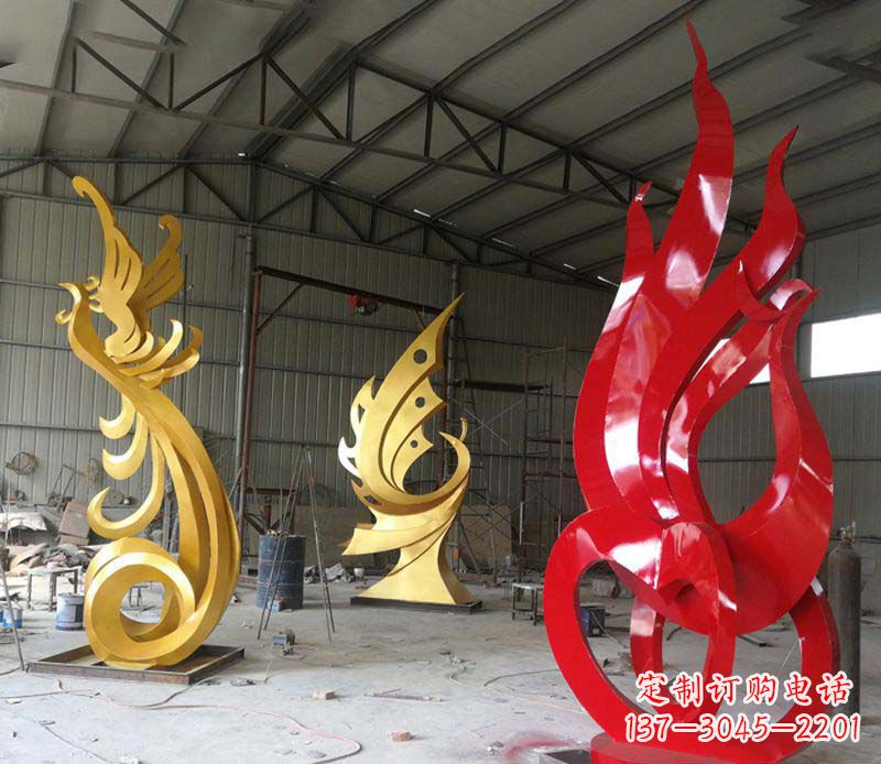 南京不锈钢凤凰雕塑