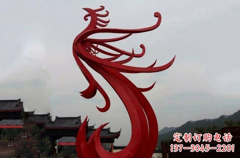 南京精美不锈钢凤凰雕塑