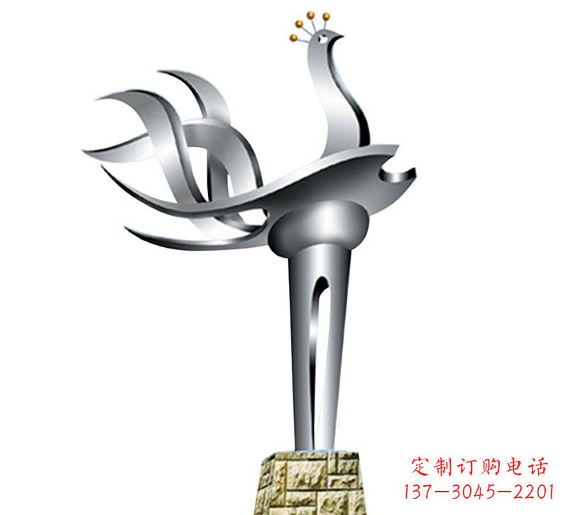 南京不锈钢抽象凤凰设计图