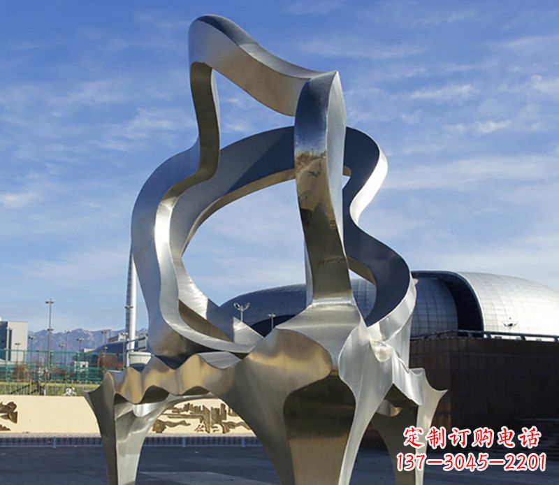 南京不锈钢抽象钢琴雕塑 (2)