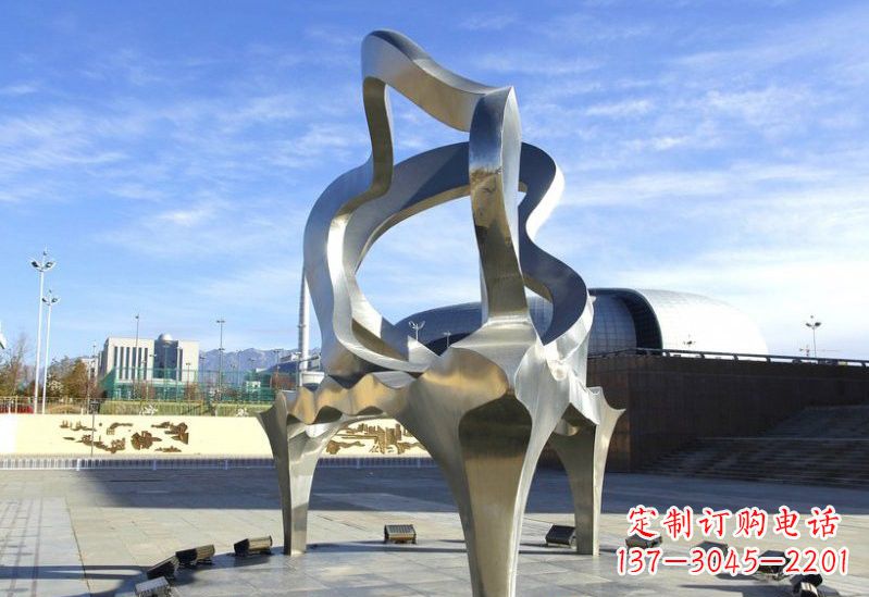 南京不锈钢抽象钢琴雕塑