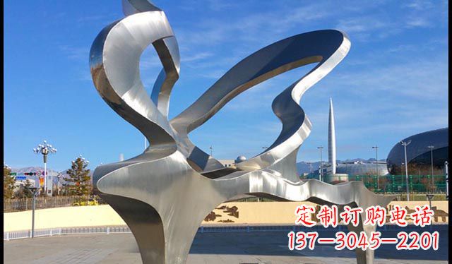 南京不锈钢抽象钢琴雕塑1
