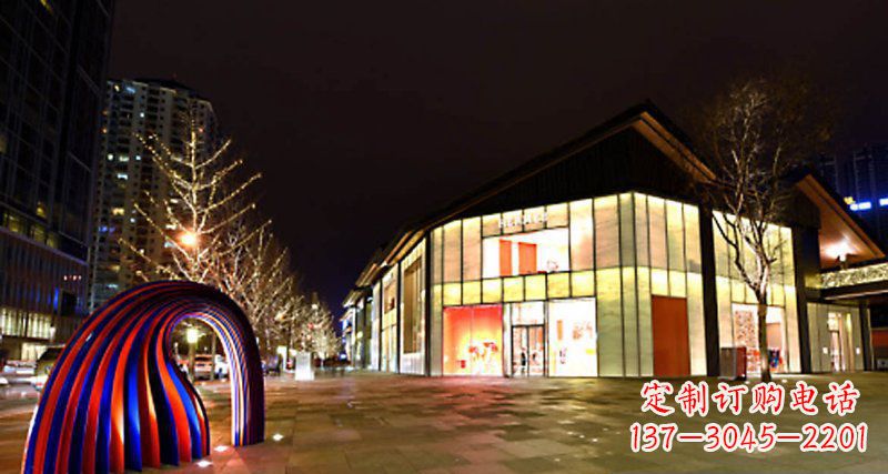 南京不锈钢拱门雕塑——点缀街边景观