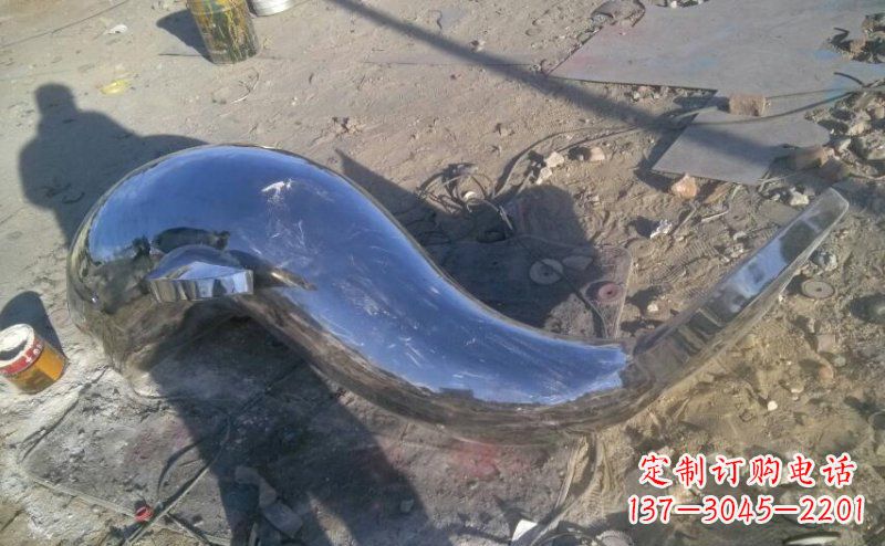 南京不锈钢海豚雕塑展示优雅美丽