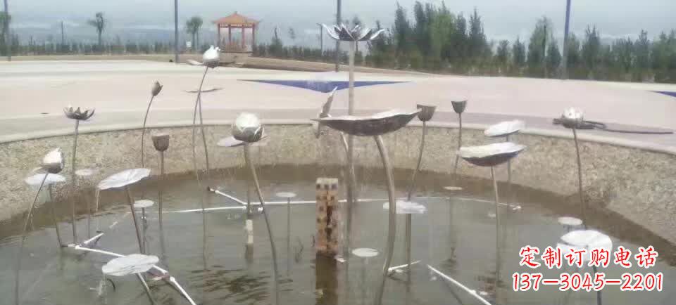 南京精美不锈钢荷花雕塑