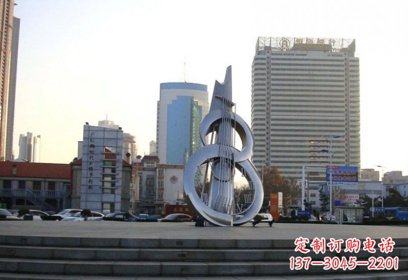 南京不锈钢抽象吉他雕塑2