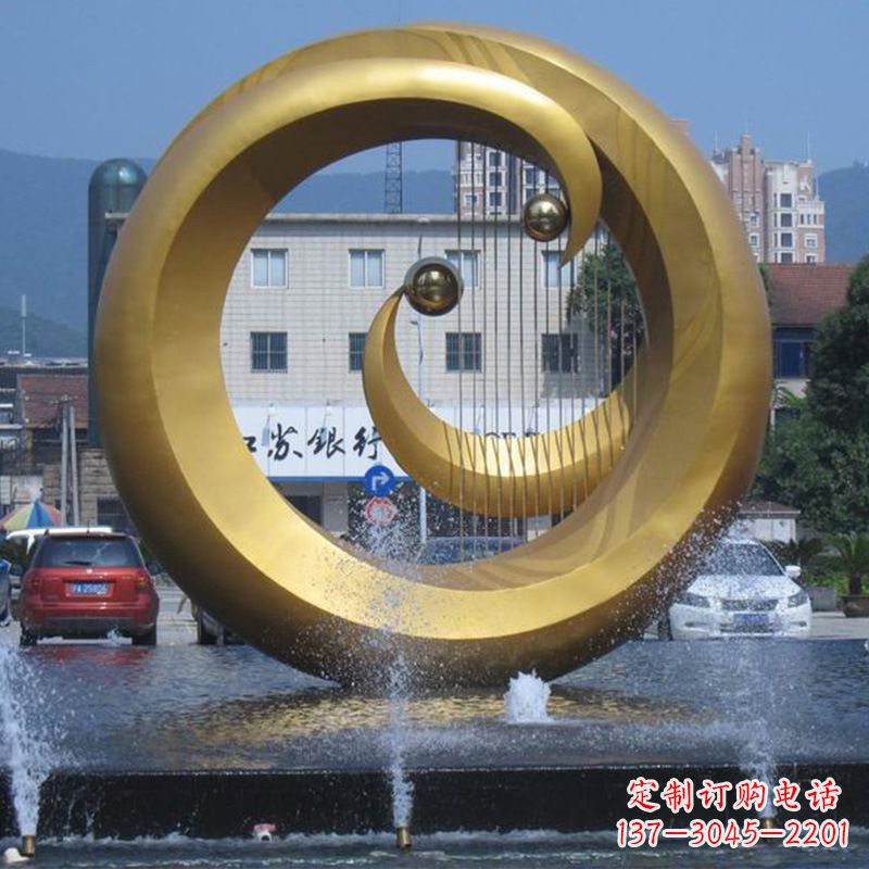 南京不锈钢喷泉雕塑美丽与宁静