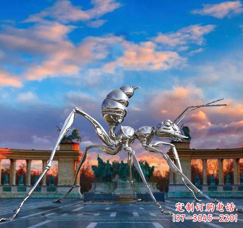 南京不锈钢蚂蚁雕塑精美外观、稳定耐用