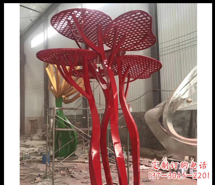 南京不锈钢蘑菇景观雕塑
