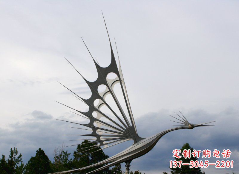 南京不锈钢抽象鸟大型动物雕塑