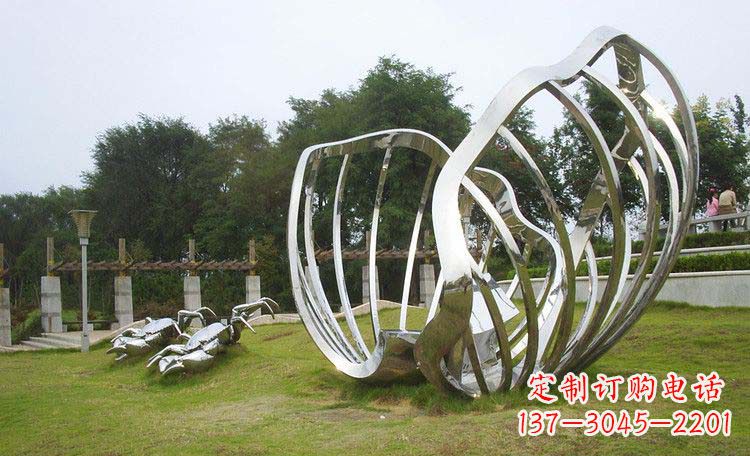 南京不锈钢贝壳雕塑的美