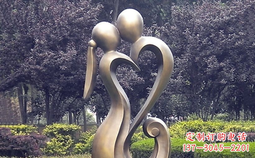 南京不锈钢抽象情侣公园雕塑