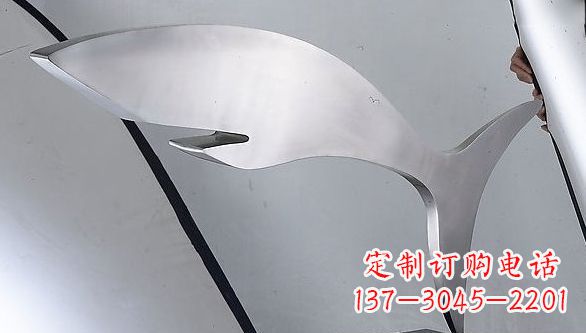南京不锈钢抽象鲨鱼动物雕塑