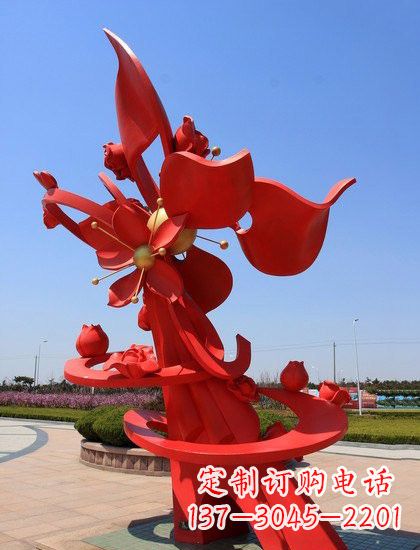 南京不锈钢石榴花雕塑艺术与美学的完美结合