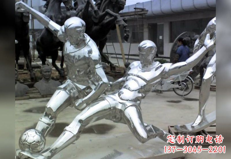 南京足球不锈钢抽象雕塑