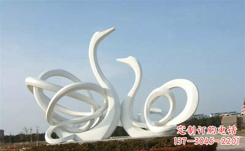 南京不锈钢制作的天鹅雕塑