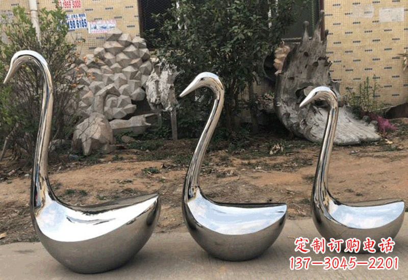 南京不锈钢制作的天鹅雕塑