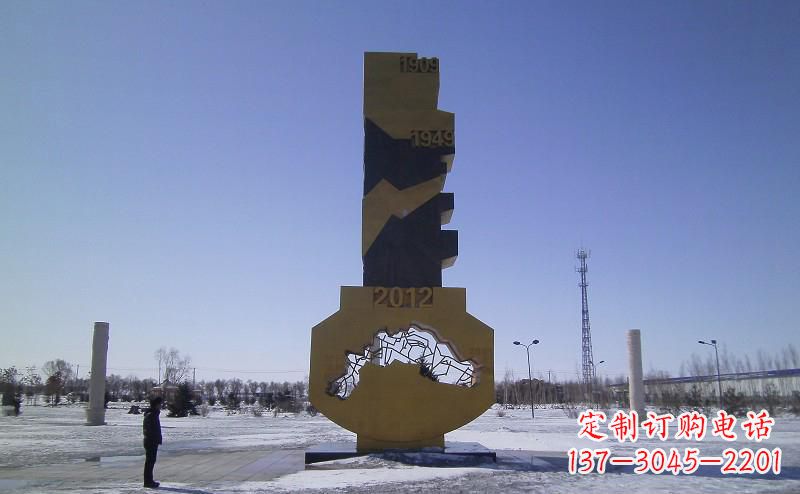 南京不锈钢抽象钥匙雕塑 (2)