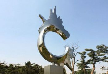 南京不锈钢抽象龙头雕塑