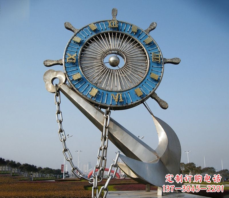 南京不锈钢船舵雕塑 广场