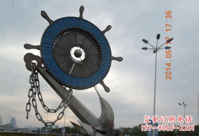 南京不锈钢船舵船锚雕塑