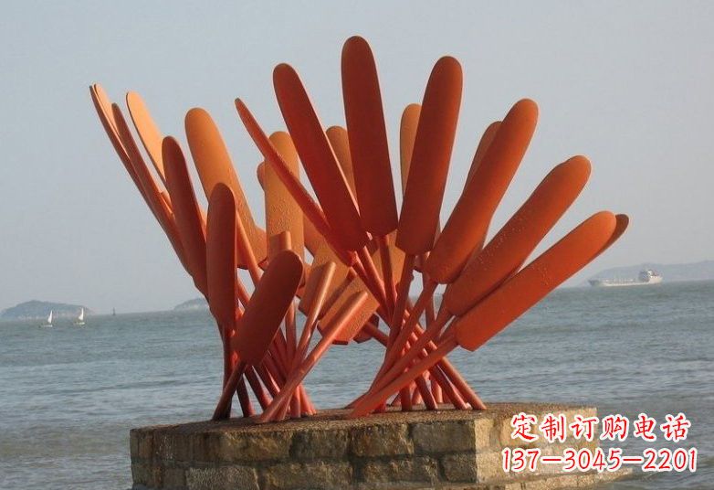 南京不锈钢船桨雕塑经典的海洋景观