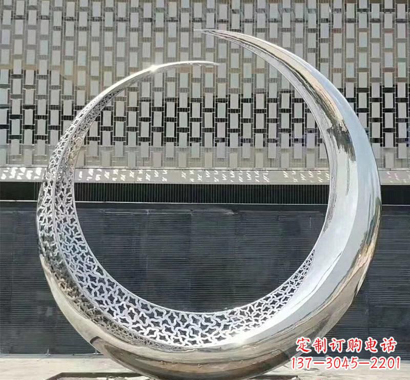南京不锈钢创意圆环雕塑