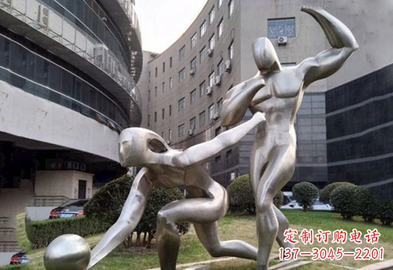 南京不锈钢打保龄球雕塑