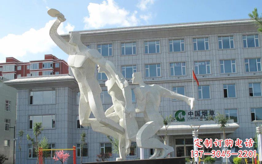 南京不锈钢打乒乓球人物雕塑