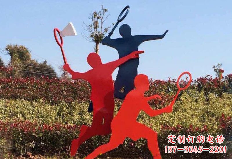 南京不锈钢羽毛球雕塑精美绝伦