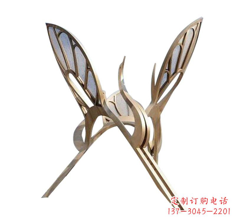 南京精美的不锈钢仙鹤雕塑