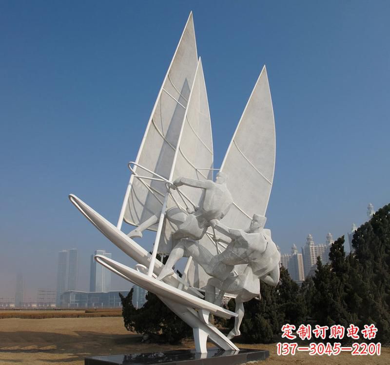 南京不锈钢大型帆船雕塑海洋精神的象征