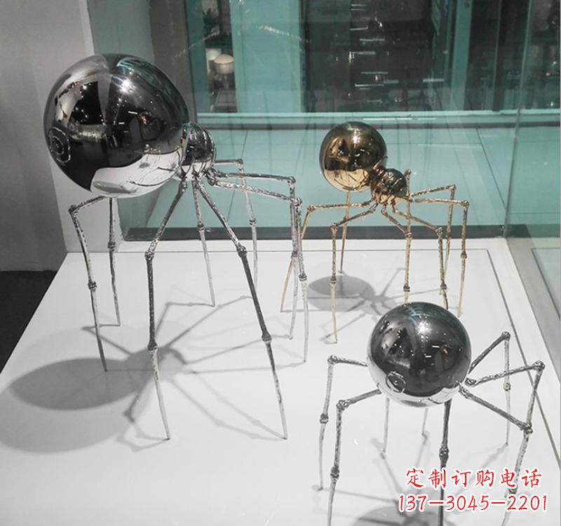 南京不锈钢大型景观蜘蛛雕塑