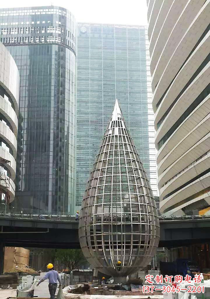 南京不锈钢大型水滴城市景观雕塑