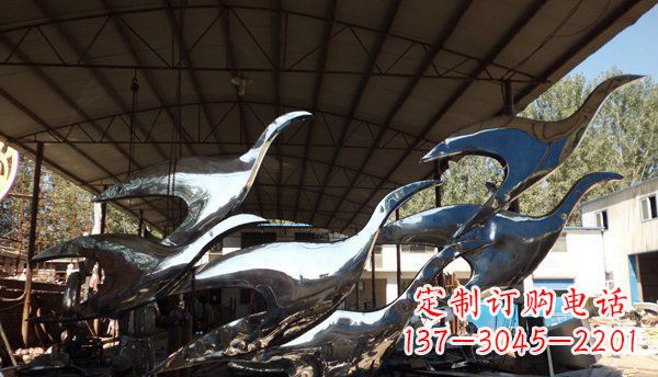 南京不锈钢大雁雕塑 (2)
