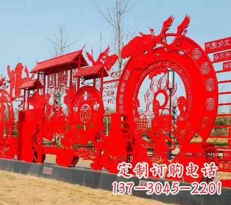 南京不锈钢党旗雕塑——缅怀先烈、继续前进