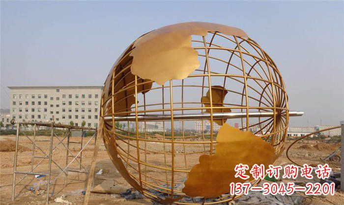 南京不锈钢地球公园景观雕塑