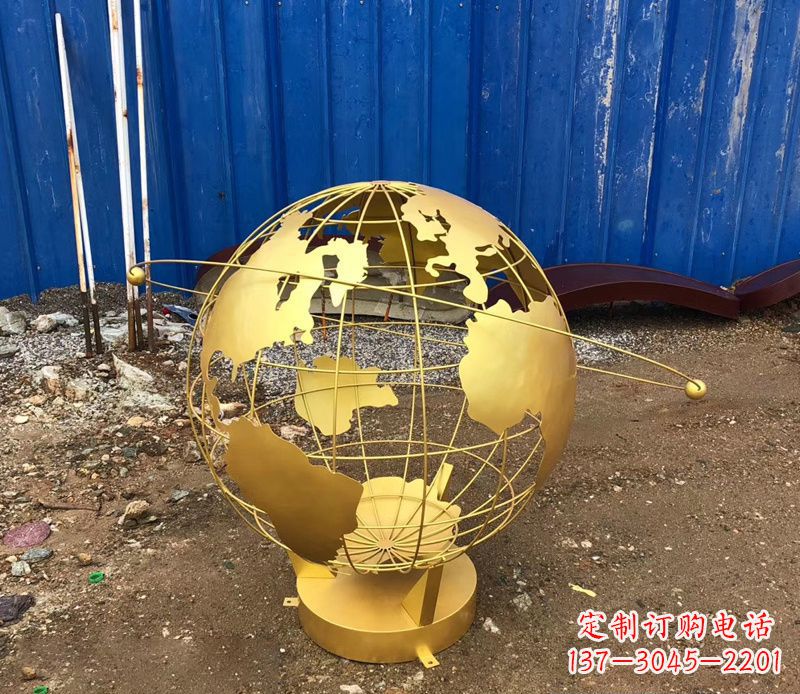 南京精美不锈钢地球仪雕塑