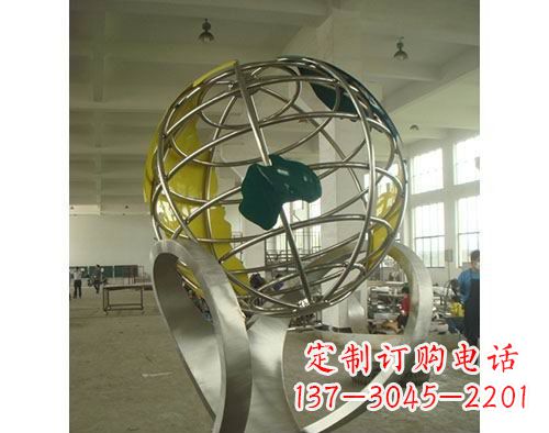 南京不锈钢地球仪雕塑以艺术美化景观