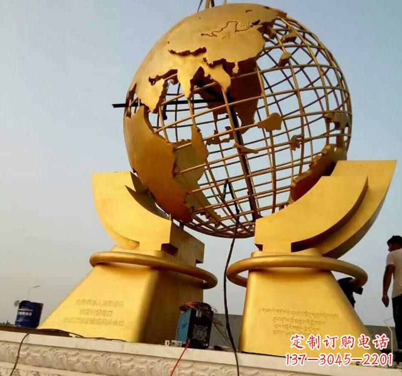 南京不锈钢地球仪镂空雕塑