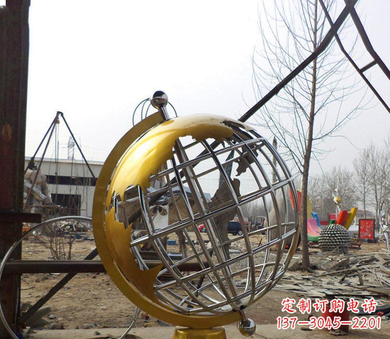 南京不锈钢地球仪学校雕塑
