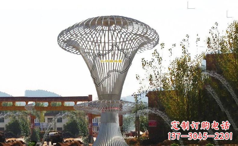 南京城市景观的艺术礼物——不锈钢地图雕塑