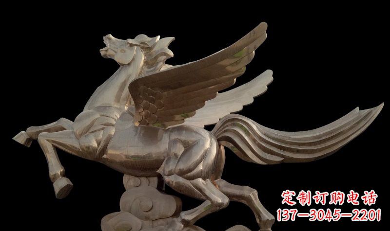 南京不锈钢飞马雕塑象征着自由与勇气