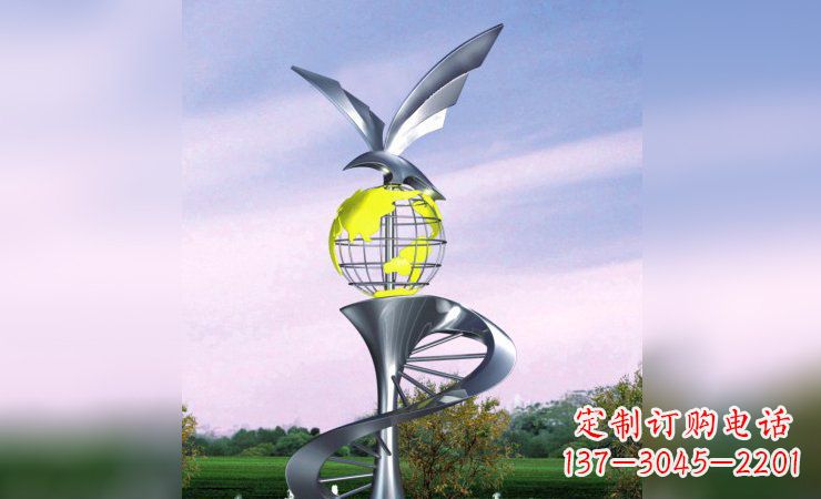 南京雄鹰展翅,不锈钢雕塑飞翔