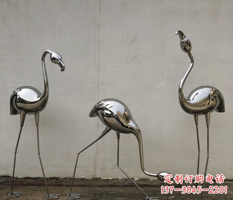 南京不锈钢锻造的火烈鸟雕塑