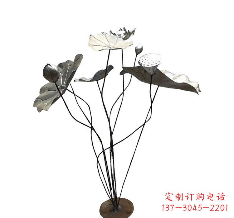 南京不锈钢锻造莲花雕塑