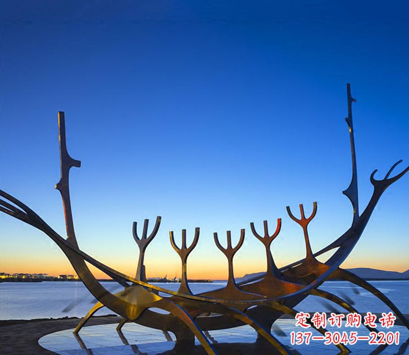 南京帆船雕塑精致的海洋艺术品